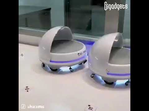 It looks like an Amazon restaurant… where robots serve foods