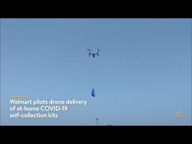 Walmart lançait en septembre dernier sa livraison par drone de kits de dépistage du Covid-19