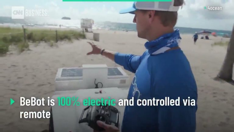 A beach-cleaning robot